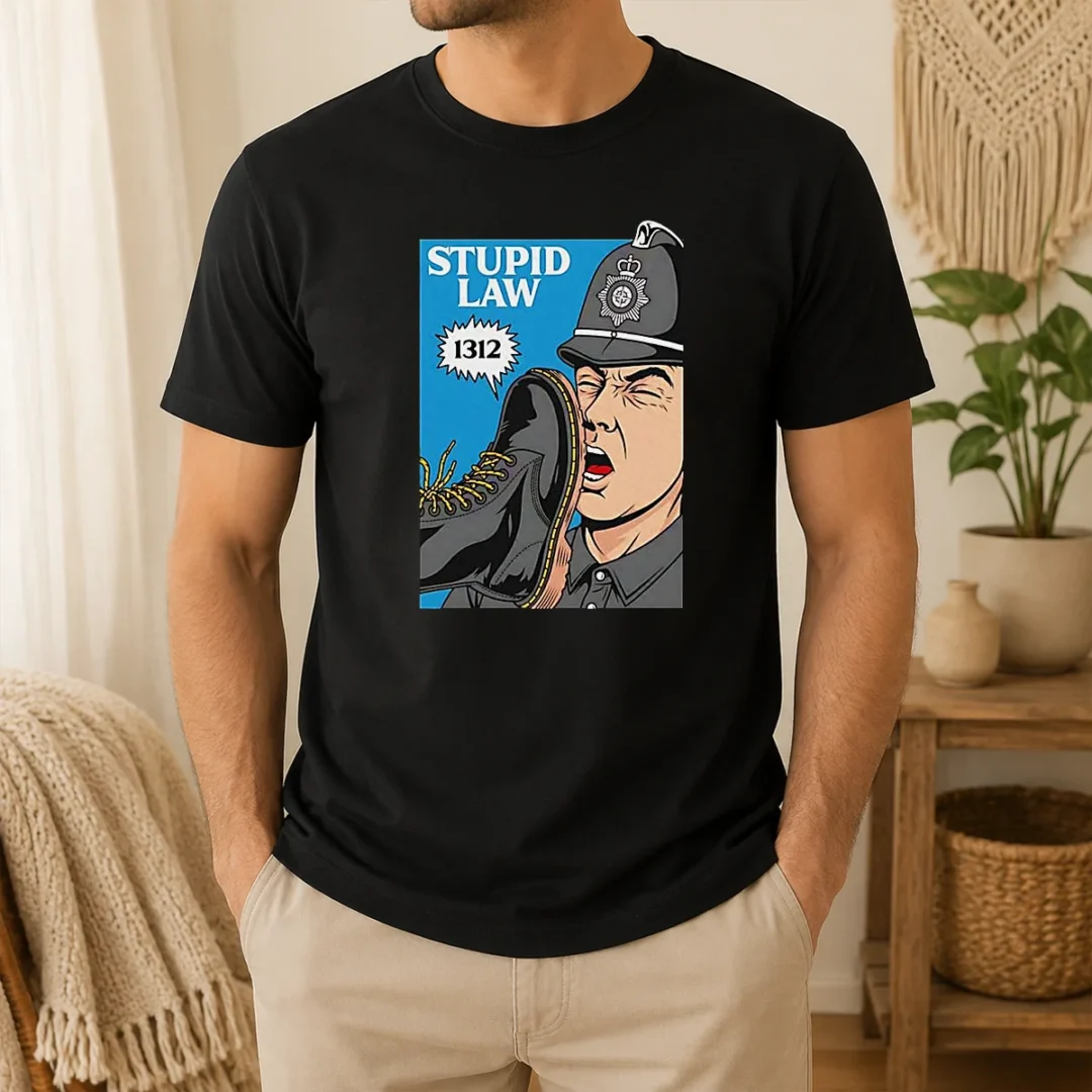 Top Police Stupid Law T Shirt Top Police Stupid Law t shirt featuring bold graphic text on a comfortable cotton tee