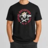 Top Premium Social Distortion FC St Pauli Skull With Straw Hat And Flag t shirt in black, short sleeve cotton tee