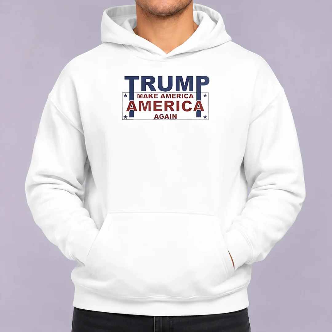top-president-us-make-america-great-again-hoodie Top President US Make America Great Again Hoodie in red with front pocket and drawstring hood