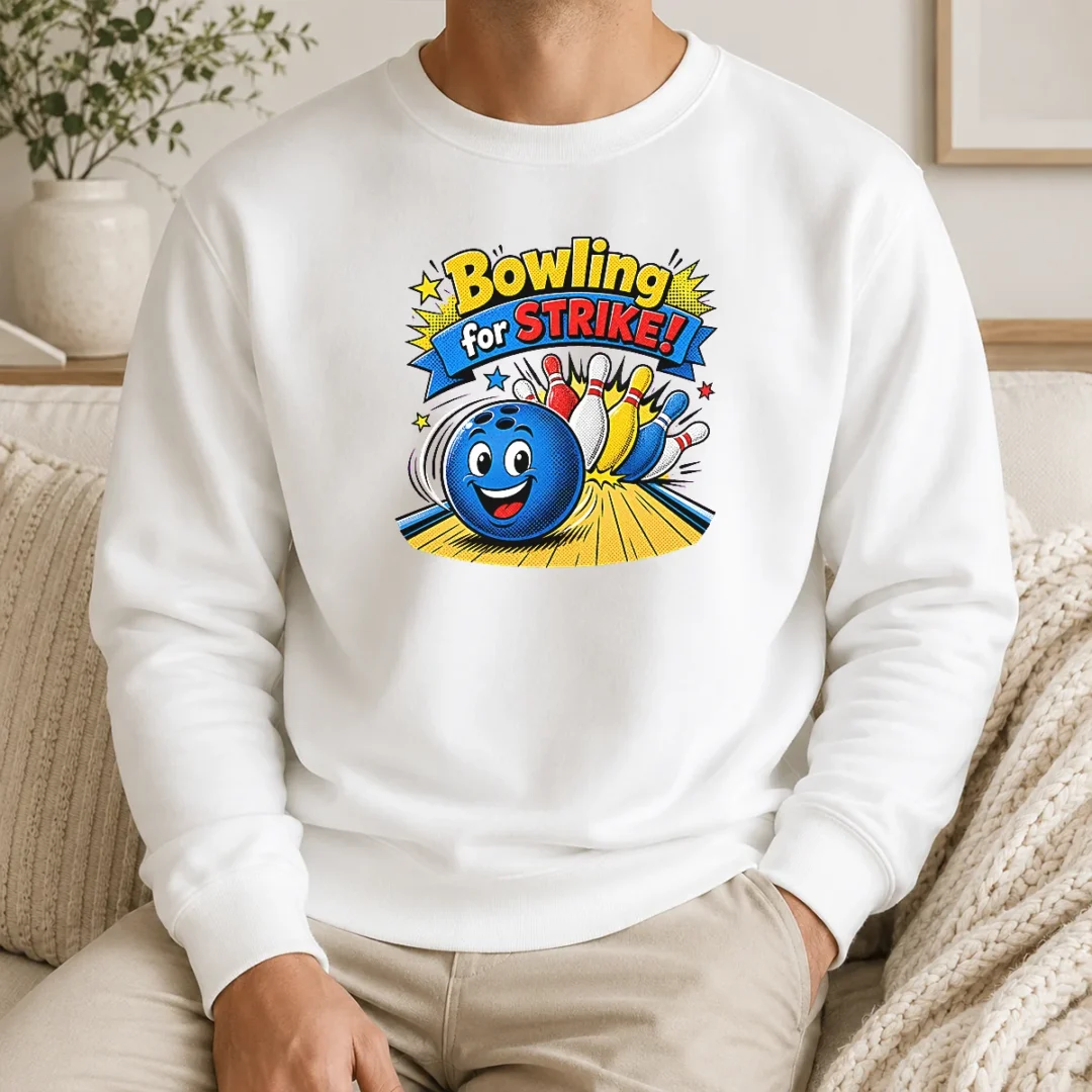 Top Pretty Bowling For Strike Cheerful Pop Art Sweater Top Pretty Bowling For Strike Cheerful Pop Art Sweater
