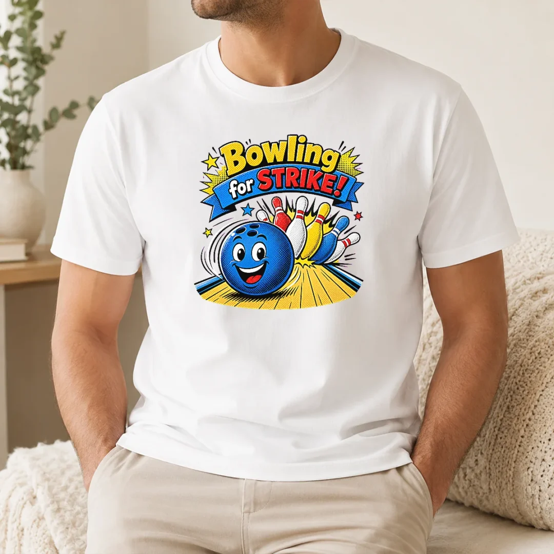 Top Pretty Bowling For Strike Cheerful Pop Art t shirt Top Pretty Bowling For Strike Cheerful Pop Art
