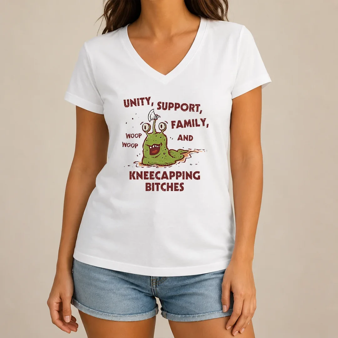 top-pretty-dungeon-crawler-carl-inspired-unity-support-and-family-and-kneecapping-bitches-v-neck-shirt-2 Top Pretty Dungeon Crawler Carl Inspired Unity Support And Family And Kneecapping Bitches V-Neck Shirt