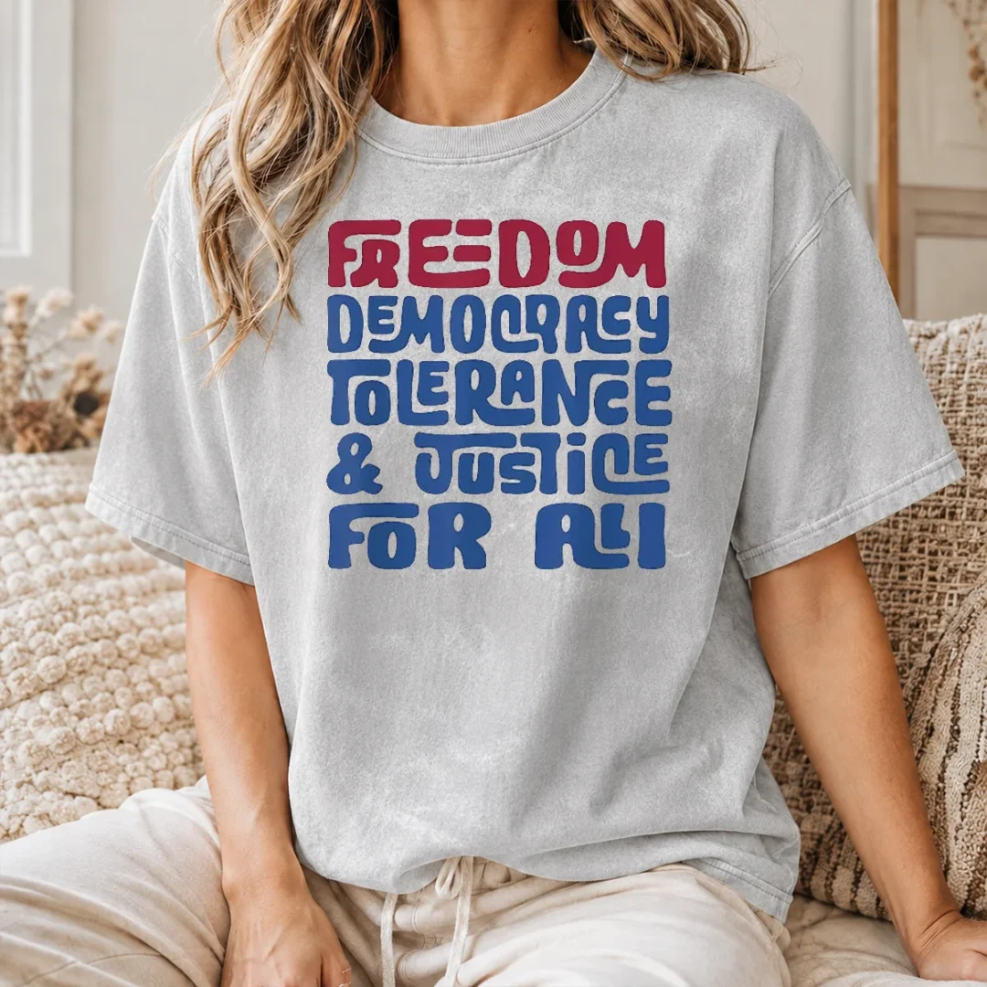 Top Pretty Freedom Democracy Tolerance Justice For All Washed T Shirt Top Pretty Freedom Democracy Tolerance Justice For All Washed T-Shirt
