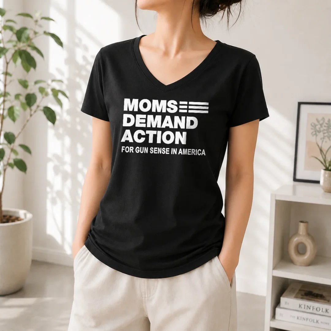 top-pretty-moms-demand-action-for-gun-sense-in-america-v-neck-shirt Top Pretty Moms Demand Action For Gun Sense In America V-Neck Shirt