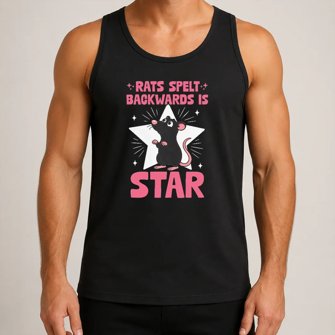 top-rat-humor-gift-rats-spelt-backwards-is-star-tank-top Top Rat Humor Gift Rats Spelt Backwards Is Star Tank Top