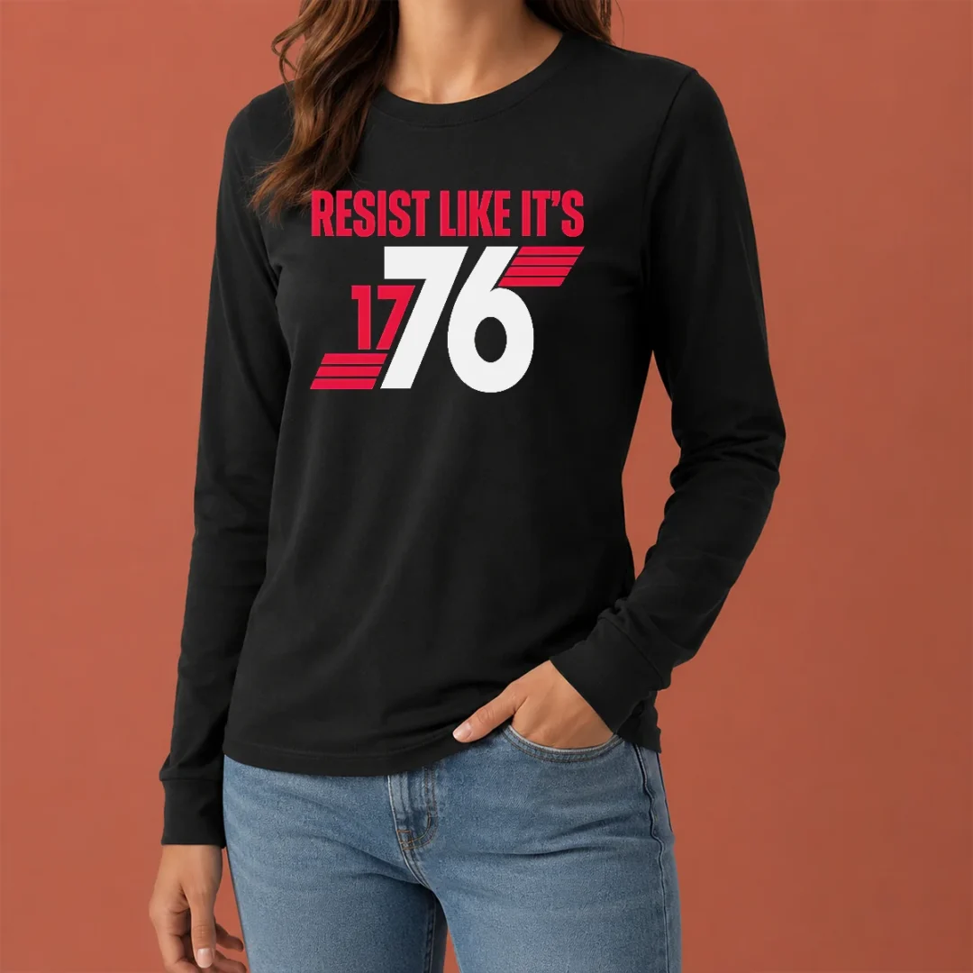 top-resist-like-it-s-1776-american-revolution-long-sleeve-shirt Top Resist Like It'S 1776 American Revolution long sleeve shirt with patriotic design in red, white, and blue colors