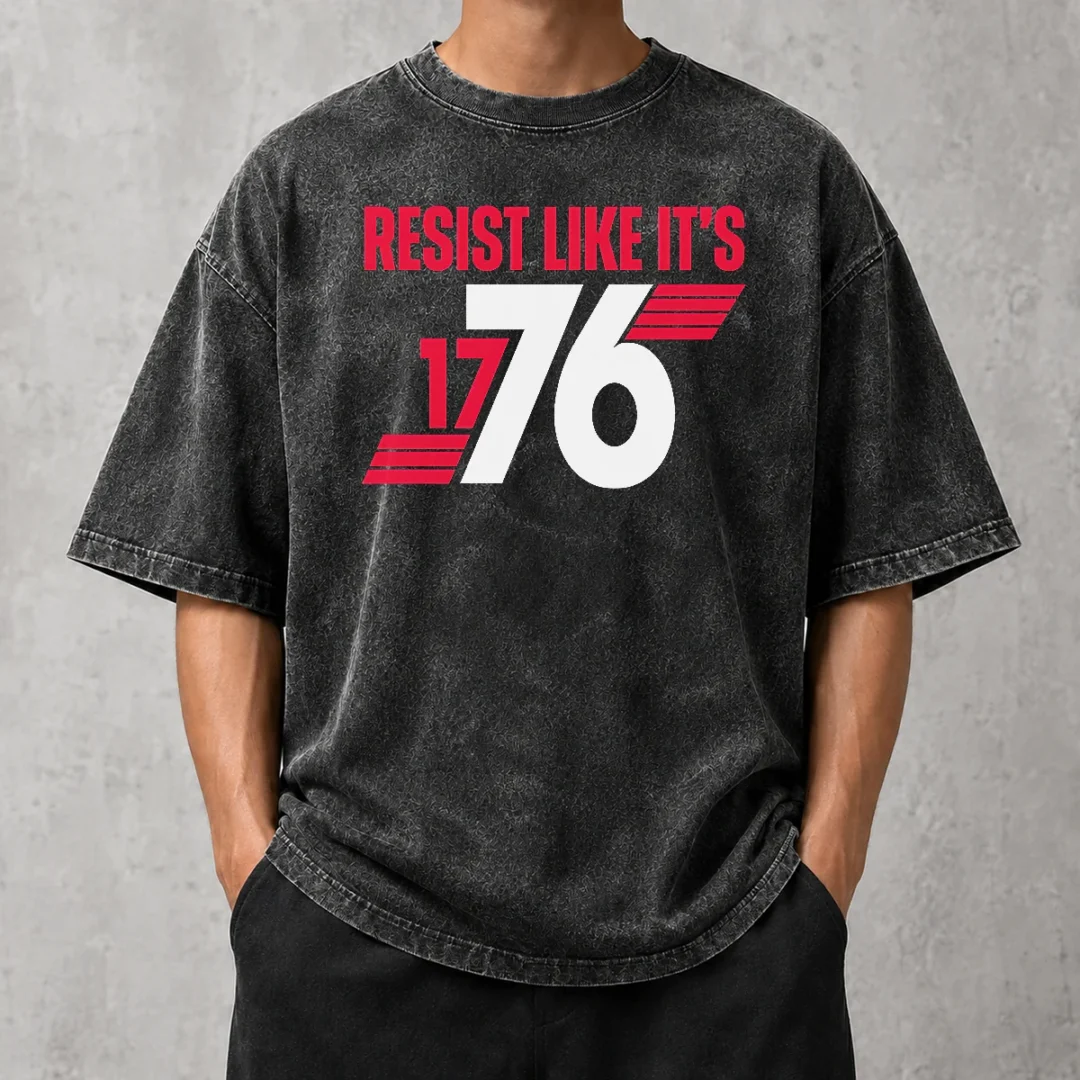 top-resist-like-it-s-1776-american-revolution-washed-t-shirt Top Resist Like It'S 1776 American Revolution Washed T-Shirt