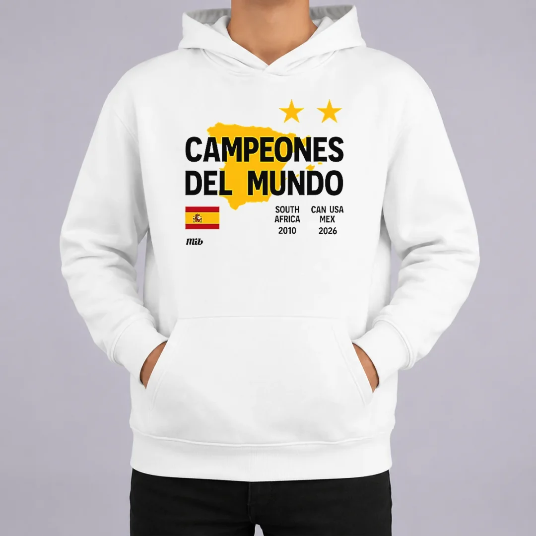 Top Spain Campeones Del Mundo 2010 South Africa And 2026 World Cup Hoodie Top Spain Campeones Del Mundo 2010 South Africa And 2026 World Cup Hoodie