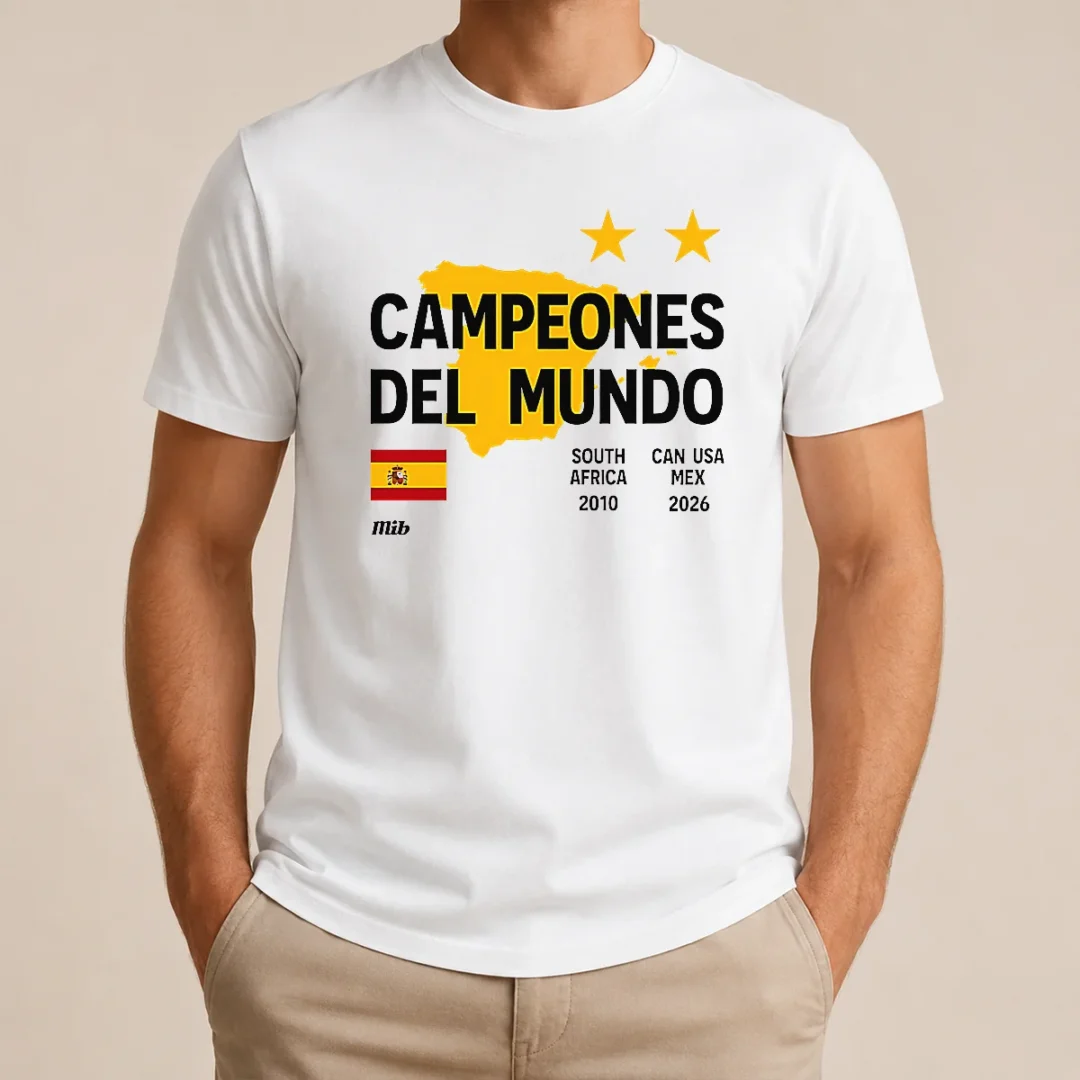 Top Spain Campeones Del Mundo 2010 South Africa And 2026 World Cup t shirt Top Spain Campeones Del Mundo 2010 South Africa And 2026 World Cup