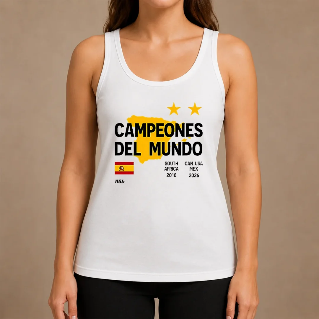 Top Spain Campeones Del Mundo 2010 South Africa And 2026 World Cup Tank Top Top Spain Campeones Del Mundo 2010 South Africa And 2026 World Cup Tank Top