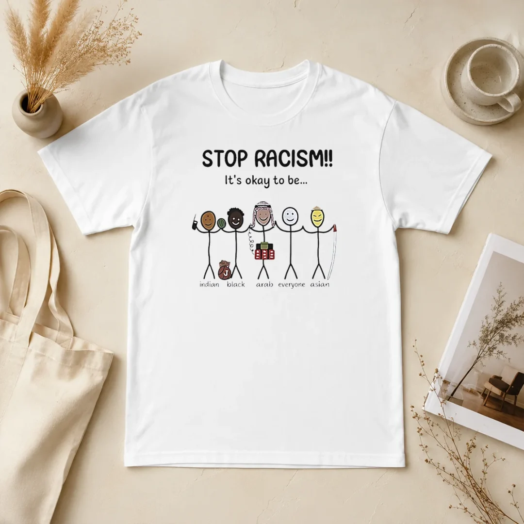Top Stop Racism It'S Okay To Be Indian Black Arab Everyone Asian t shirt Top Stop Racism It'S Okay To Be Indian Black Arab Everyone Asian