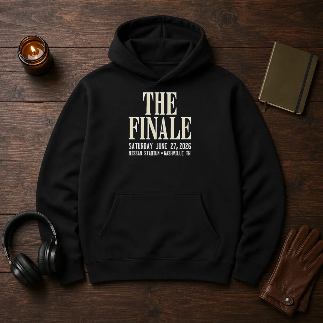 top-the-finale-saturday-june-27-2026-nissan-stadium-nashville-tn-hoodie Top The Finale Saturday June 27 2026 Nissan Stadium Nashville TN Hoodie in black with front pocket and hood