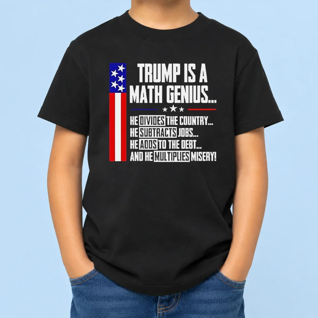 top-trump-is-a-math-genius-kids-t-shirt Top Trump Is A Math Genius Kids T-Shirt