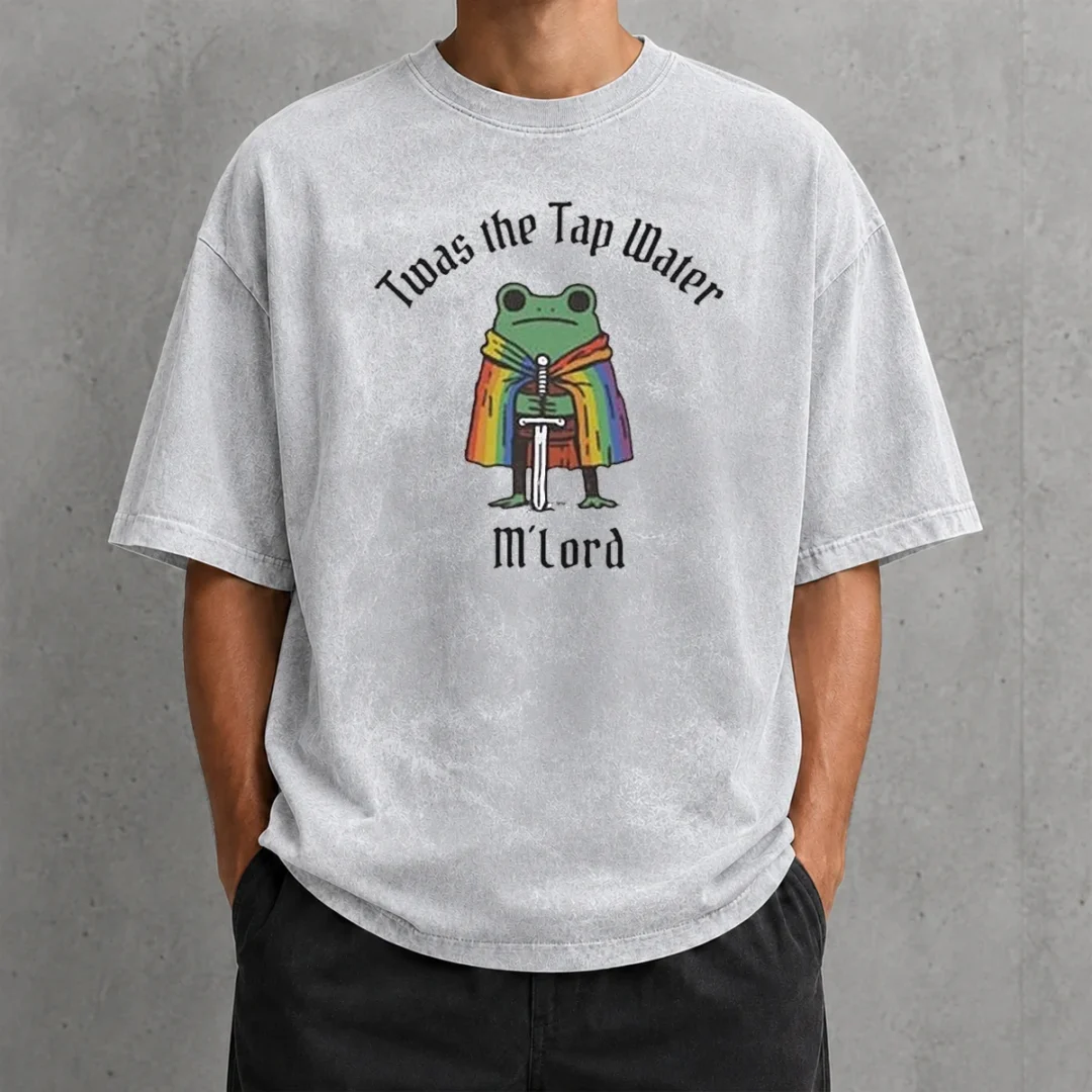 top-twas-the-tap-water-frog-lgbtq-pride-washed-t-shirt Top Twas The Tap Water Frog LGBTQ Pride Washed T-Shirt
