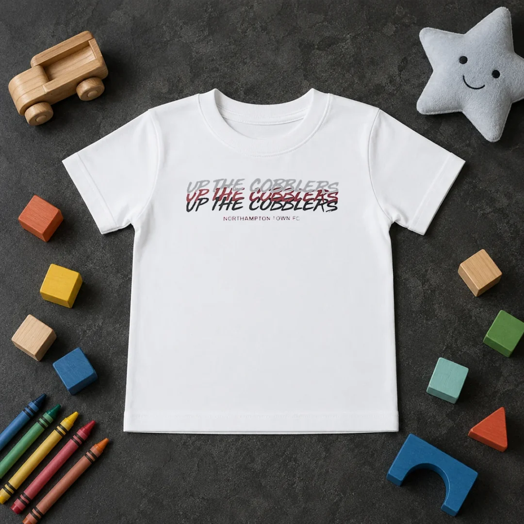 Top Up The Cobblers Northampton Town FC EFL Kids T Shirt Top Up The Cobblers Northampton Town FC EFL Kids T-Shirt