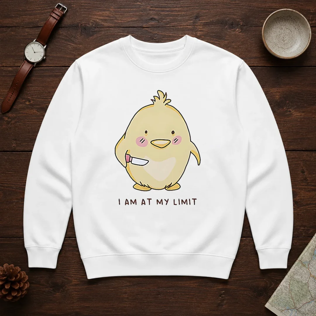 top-yellow-chick-holding-knife-i-am-at-my-limit-sweater Top Yellow Chick Holding Knife I Am At My Limit Sweater