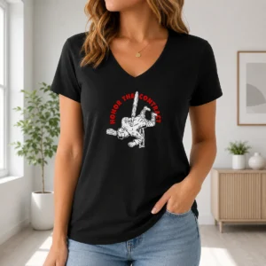 Nice Military Honor The Contract Veteran Stab With Pen Metaphor V-Neck Shirt