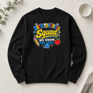 Original Back To School Group Cartoon For Kids Long Sleeve Shirt