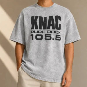 Official KNAC Pure Rock 105 5 Radio Station Washed T-Shirt