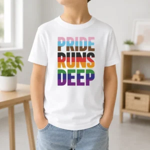 Original Seattle Kraken Pride Runs Deep Kids T-Shirt