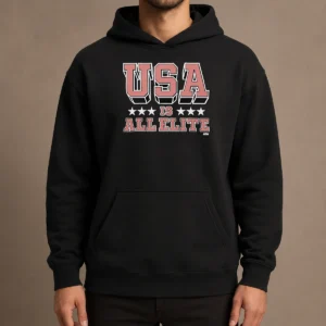 Nice Premium USA Is All Elite AEW Wrestling Promotional Logo Hoodie