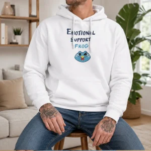 Funny Emotional Support Frog Fizzarolli Hoodie
