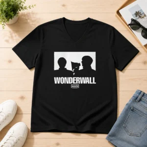 Official Wonderwall Oasis Silhouette V-Neck Shirt