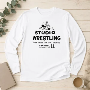 Hot Studio Wrestling Live From The WIIC Studios Channel 11 Pittsburgh Long Sleeve Shirt
