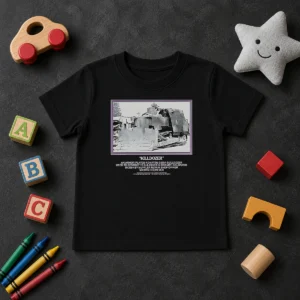 Awesome Marvin Heemeyer Killdozer Komatsu D355A Granby Colorado 2004 Muffler Kids T Shirt with graphic print on a child-sized crew neck tee