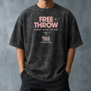 Pretty Free Throw Moments Before The Wind A Product Of Wax Promotional Barcode Label Washed T Shirt showing front view of soft washed cotton tee