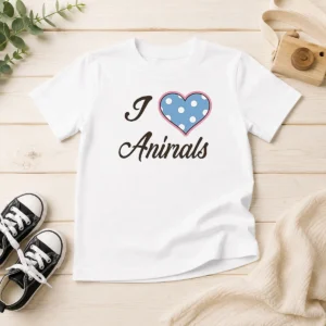 Nice I Love Animals Kids T-Shirt
