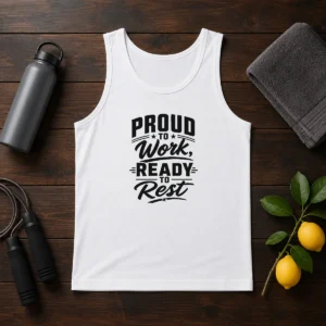 Top Labour Day Pride Typography Line Art Tank Top