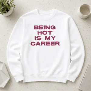 Original Nice Being Hot Is My Career Quote Sweater