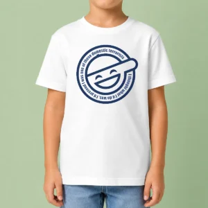 Awesome Ghost In The Shell Laughing Man I Thought What I'D Do Was I'D Pretend I Was One Of Those Domestic Terrorists Kids T Shirt in navy blue, short sleeve cotton tee