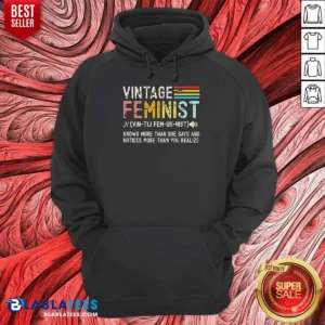 Pretty Vintage Feminist Knows More Than She Says Hoodie