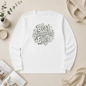 Nice Funny Best Grandparents Ever Sketch For Family Love Long Sleeve Shirt