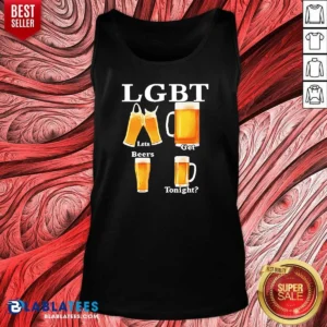 Premium LGBT Lets Get Beers Tonight Beer Drinking Humor Tank Top