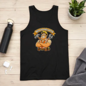Nice Labour Day Proud Worker Cartoon For Hardworking Heroes Tank Top