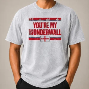 Funny You'Re My Wonderwall England Flag Oasis Washed T-Shirt