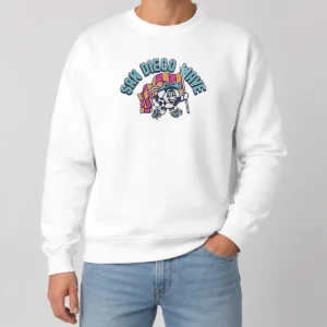Premium San Diego Wave Mascot Soccer Ball Character Sweater