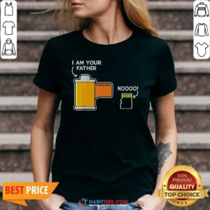 Awesome Film Canister Telling The Scared SD Memory Card I Am Your Father Meme V-Neck Shirt