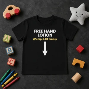 Nice Free Hand Lotion Pump 5 10 Times Kids T-Shirt