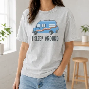 Original Top I Sleep Around Tyler Genocchio Washed T-Shirt
