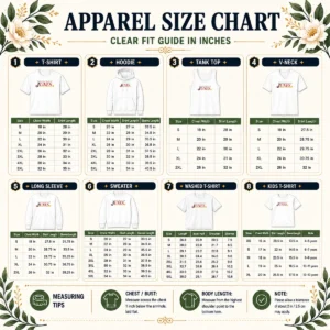 Size chart for Top Every Day'S Great At Your Junes with measurements in inches and cm