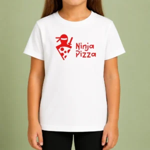 Nice Ninja Pizza Martial Arts Character Food Illustration Kids T-Shirt