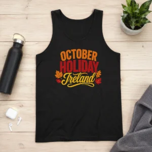Premium October Holiday Ireland Cozy Fall Typography Vector Tank Top
