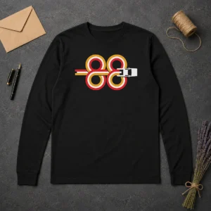 Original Top Back To The Future Time Machine 88 Long Sleeve Shirt