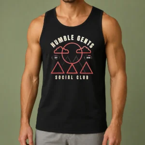 Top Humble Gents Social Club EST 2016 Mountains Clouds Sun Tank Top