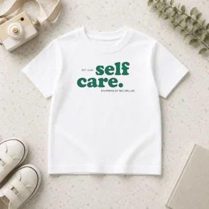Original Self Care Est 2009 Swimming By Mac Miller Kids T Shirt in classic fit cotton material