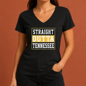 Hot Pretty Straight Outta Tennessee V-Neck Shirt